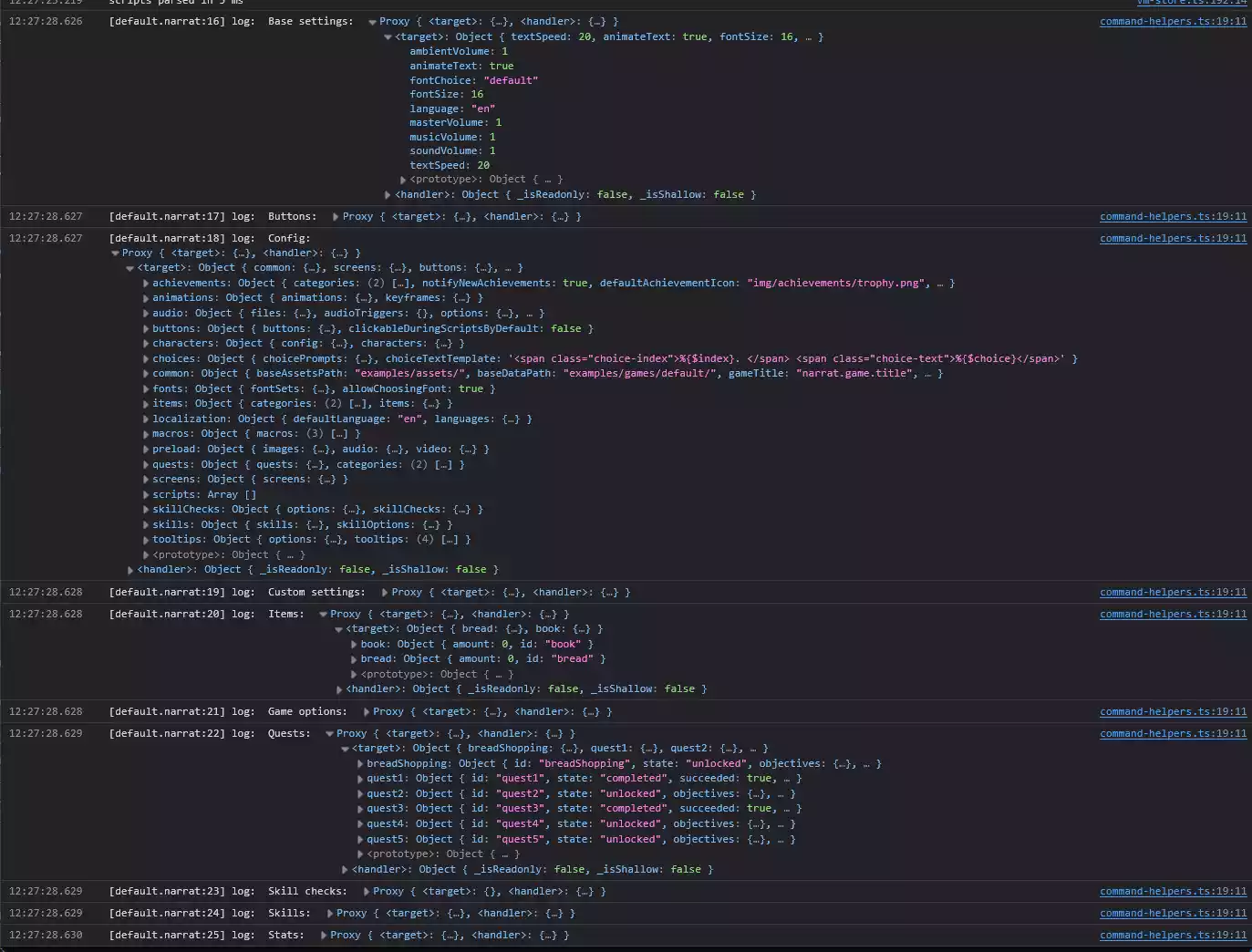 Log state result screenshot